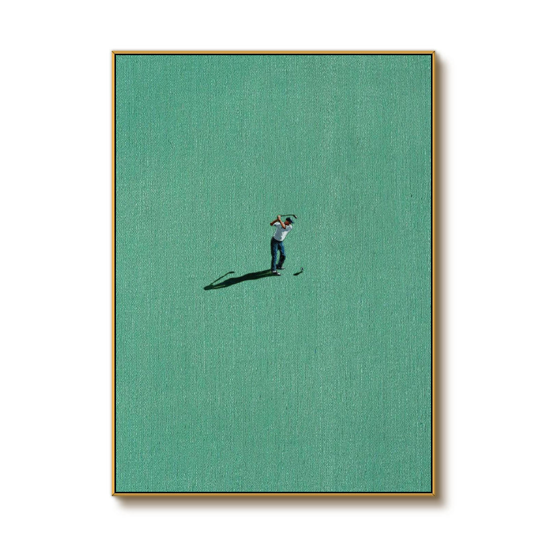 The Solitary Golfer - Minimalist Golfer Wall Art