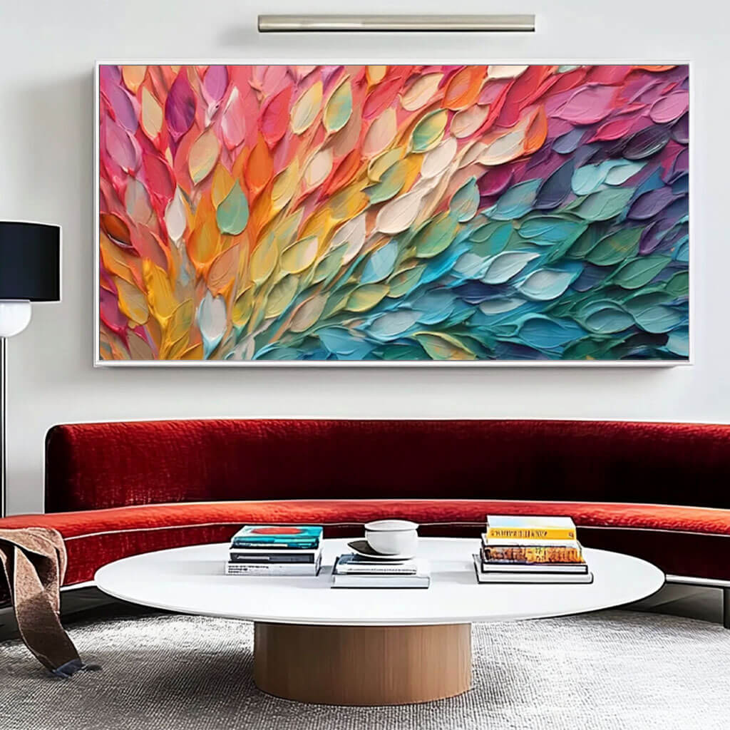 Fluid Petals I - Colorful Abstract Art on Canvas