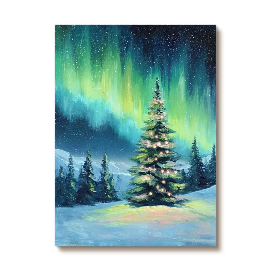 Tree of Aurora I - Large Christmas Tree Wall Art
