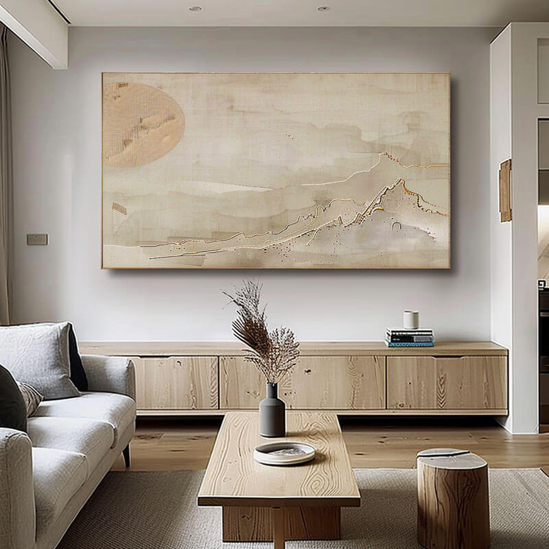 Distant Vistas I - Large Wabi Sabi Abstract Wall Art Painting