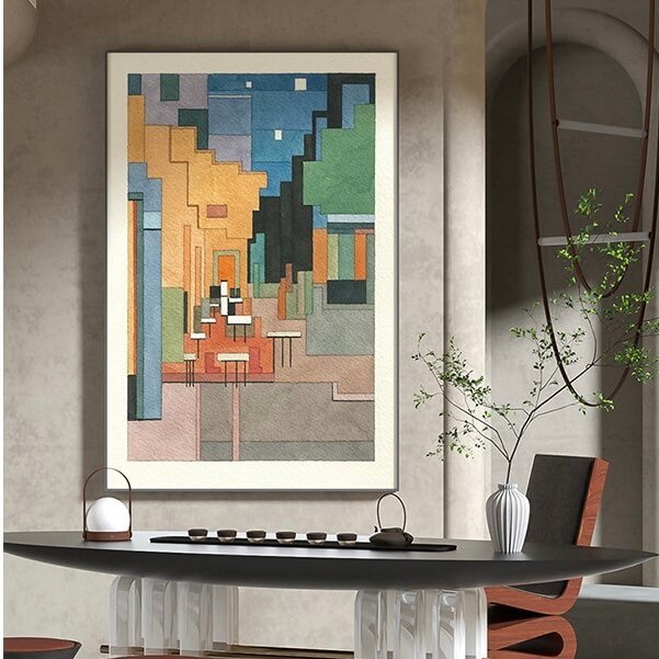 Puzzle City - Large Modern Abstract Art Painting