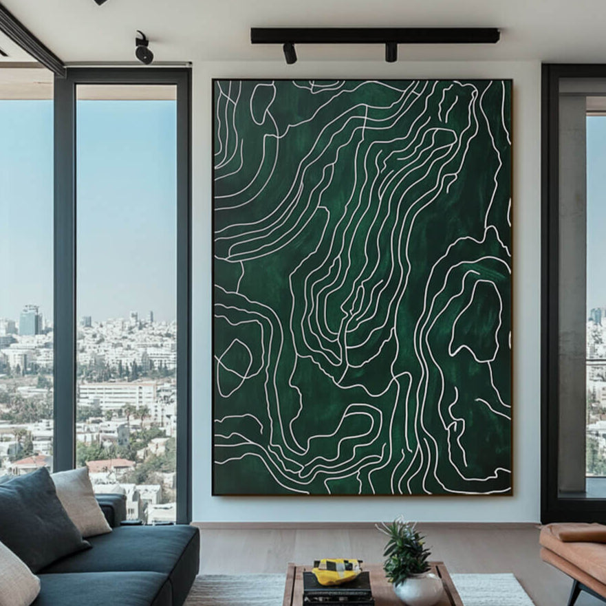 White Thread - Modern Abstract Canvas Art Painting