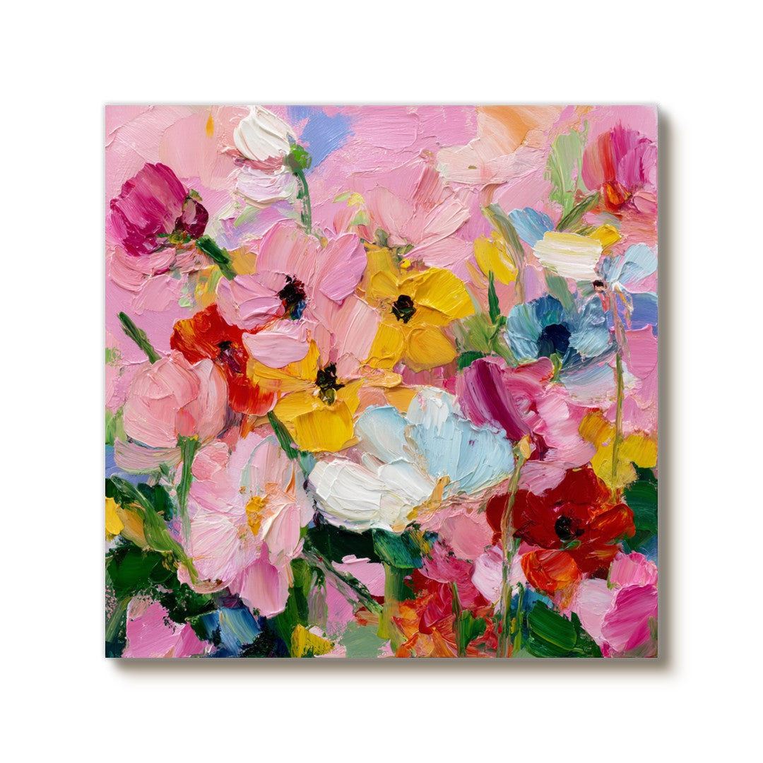 The Stroke of Passion - Large Brushstroke Impressionist Floral Wall Art