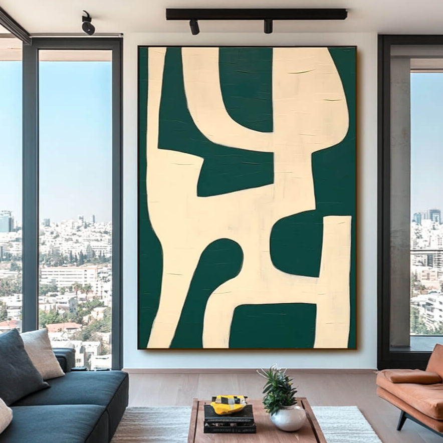 Green Artifact - Modern Abstract Wall Art Painting