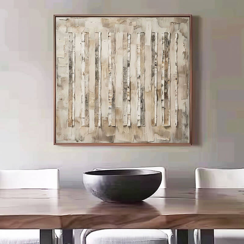 Peeling Layers - Brown Wabi Sabi Textured Canvas Art Painting