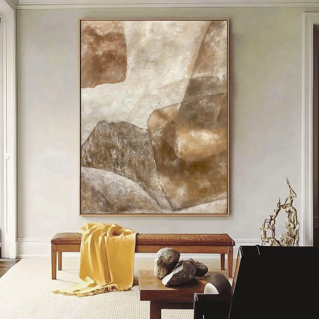 Traces of Time I - Abstract Canvas Painting