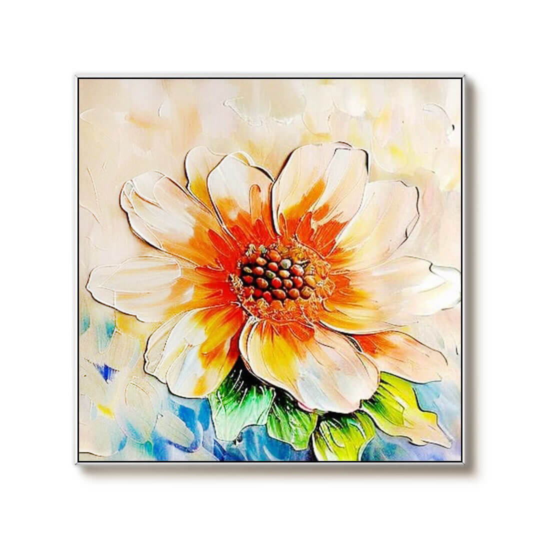 Blooming Flowers II - Floral Abstract Cancas Art