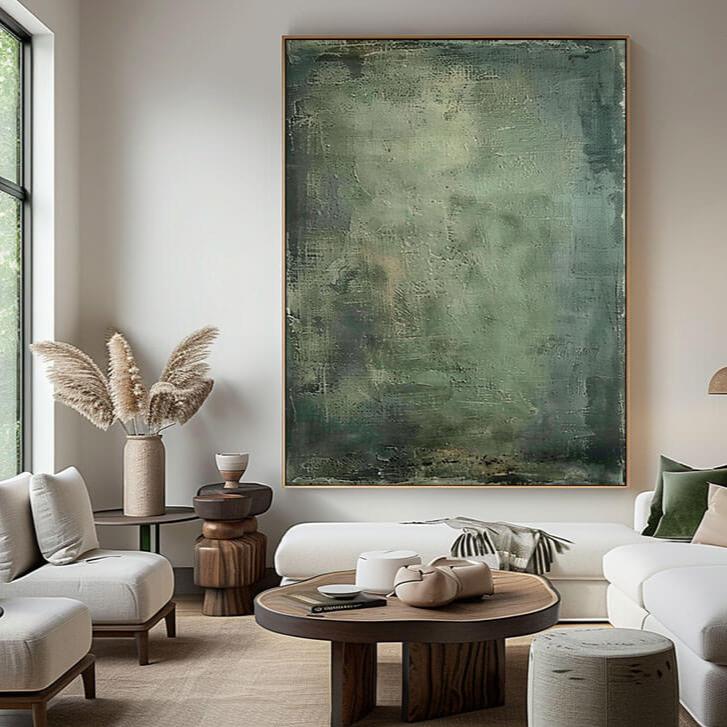 Incognito - Green Abstract Canvas Painting
