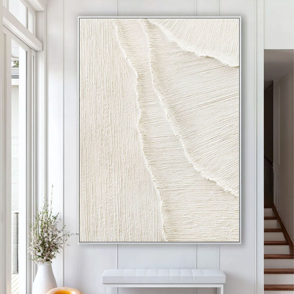 Waves of Serenity - Textured Abstract Art Painting