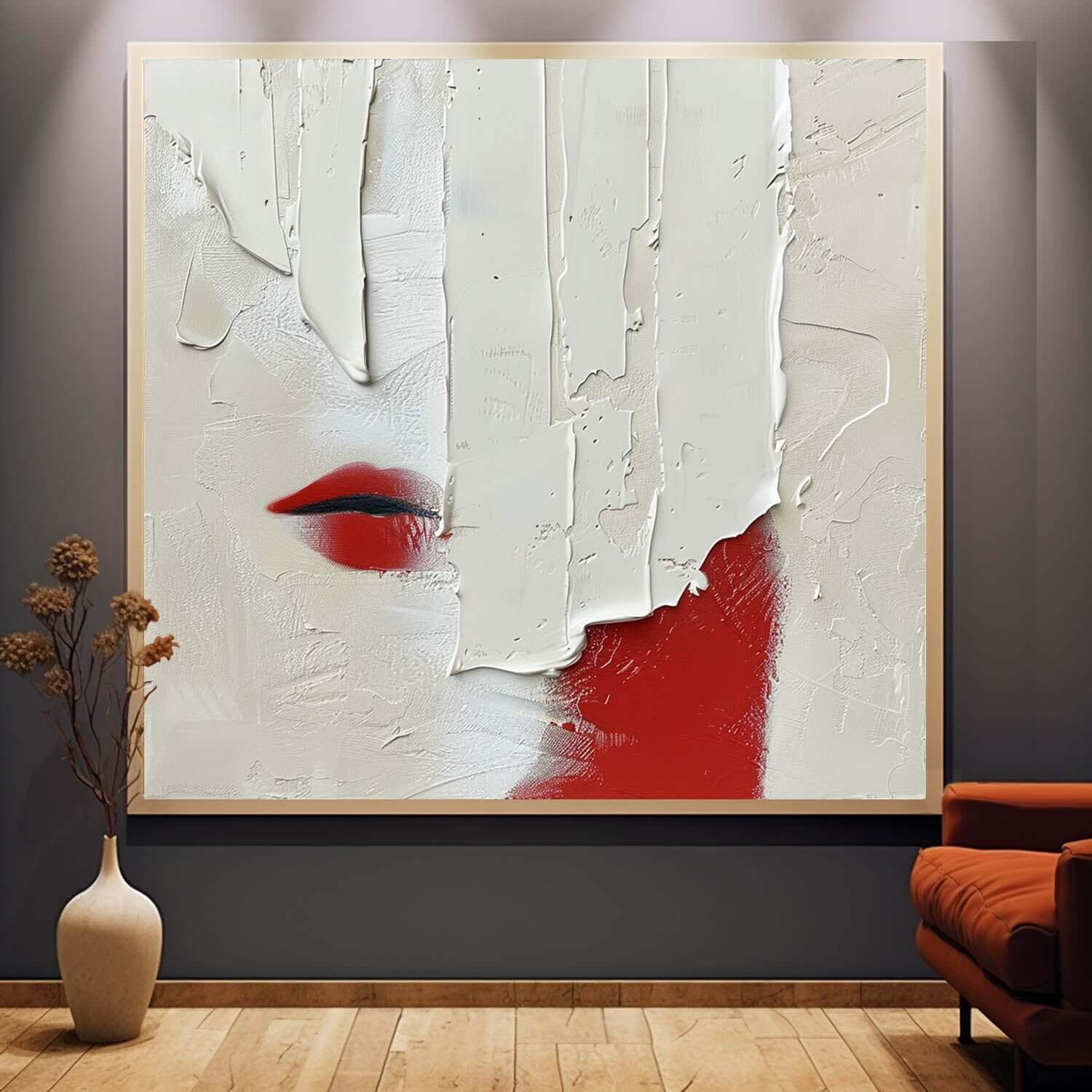Concealed Kiss - Modern Abstract Canvas Art