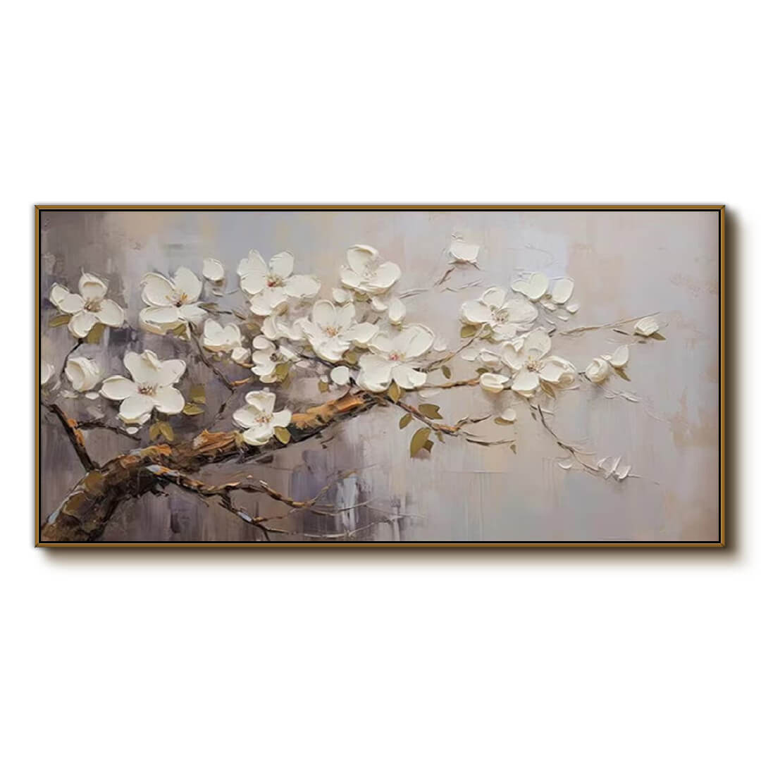Petals Unfold - Modern Textured Botanical Wall Art