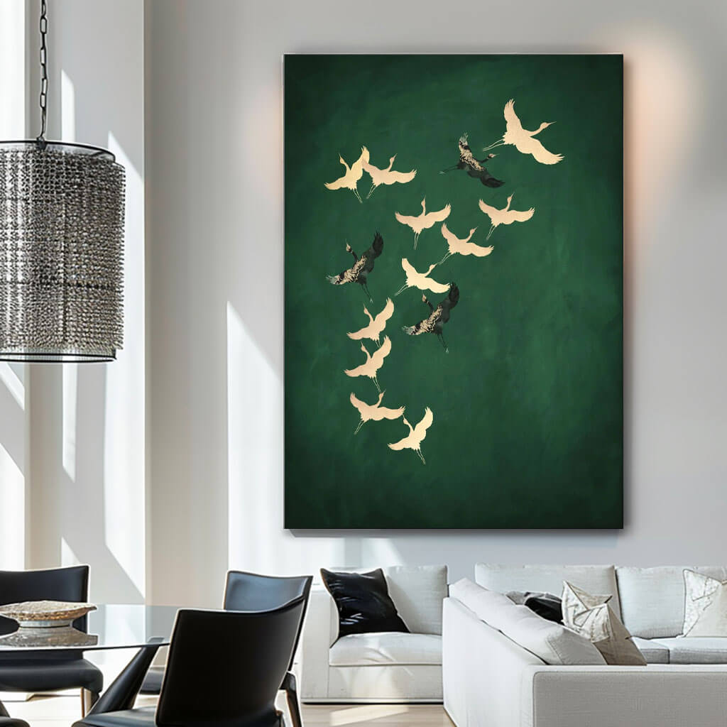 Birds in Flight - Large Modern Wall Art Painting