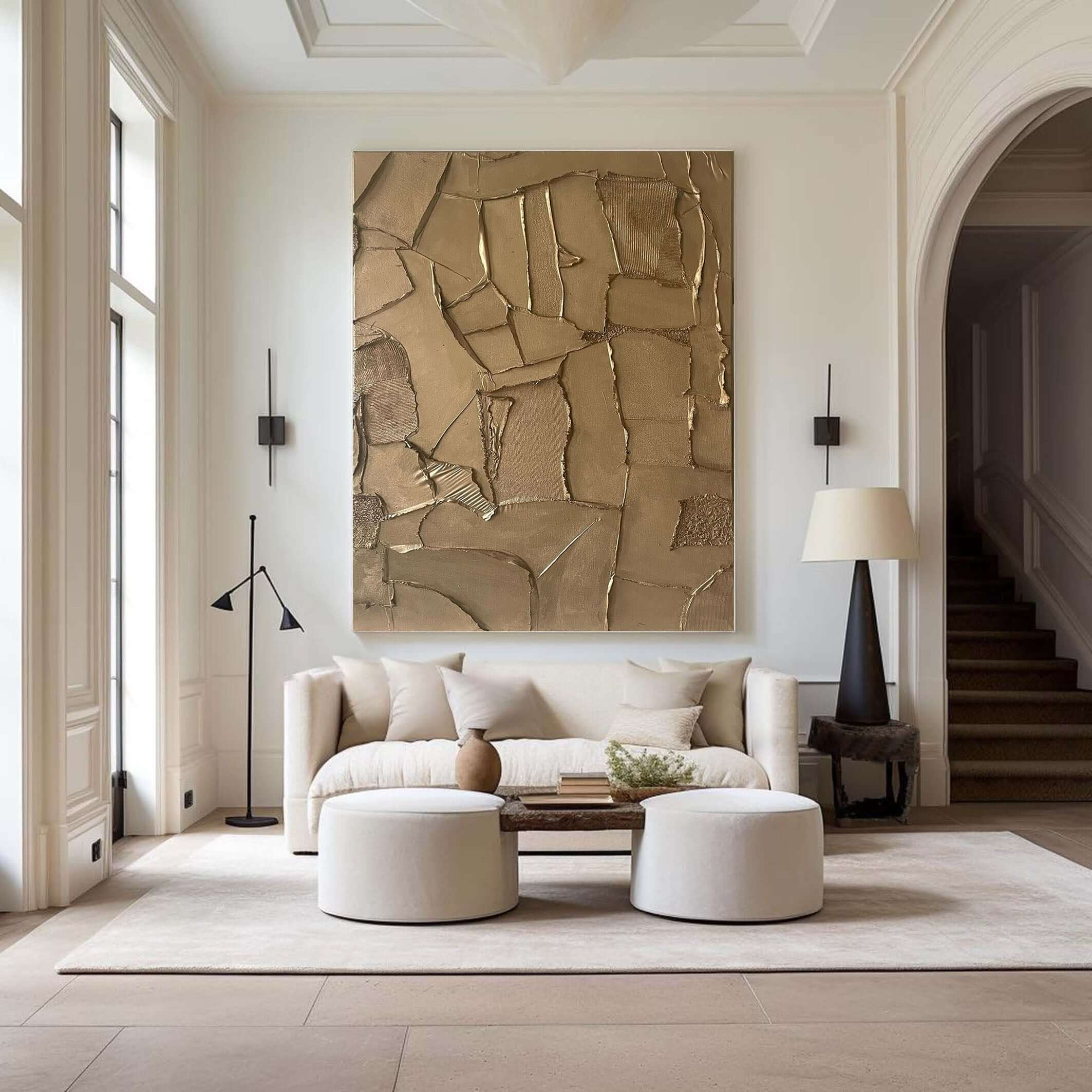 Fragmented Realm - Modern Gold Abstract Wall Art