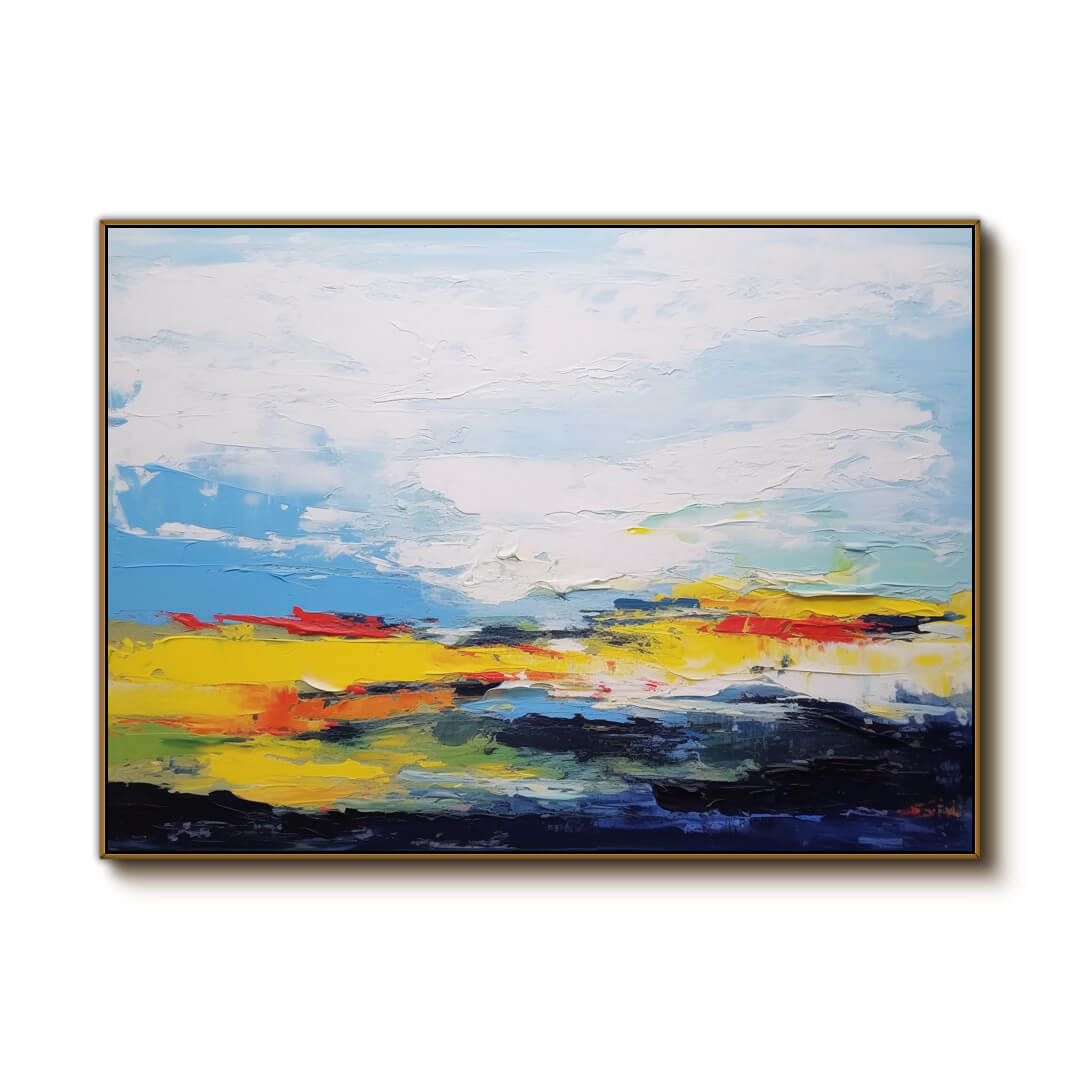 Painted of Land - Colorful Abstract Art Painting