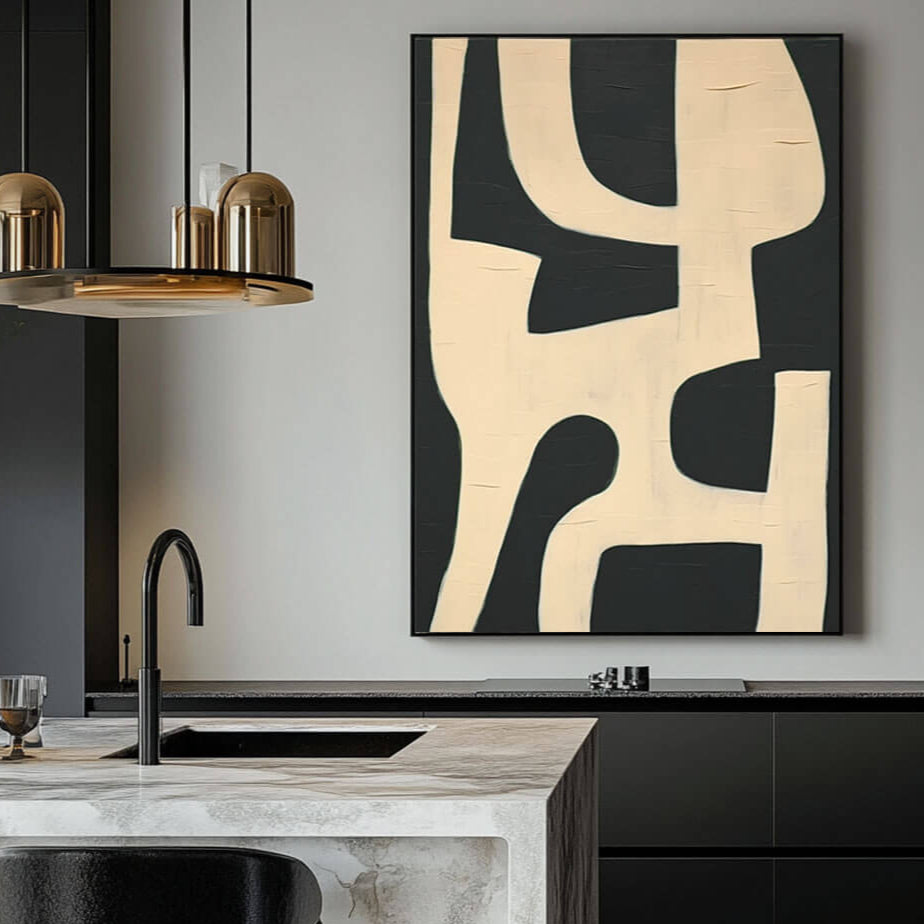 Black Artifact - Modern Abstract Wall Art Painting
