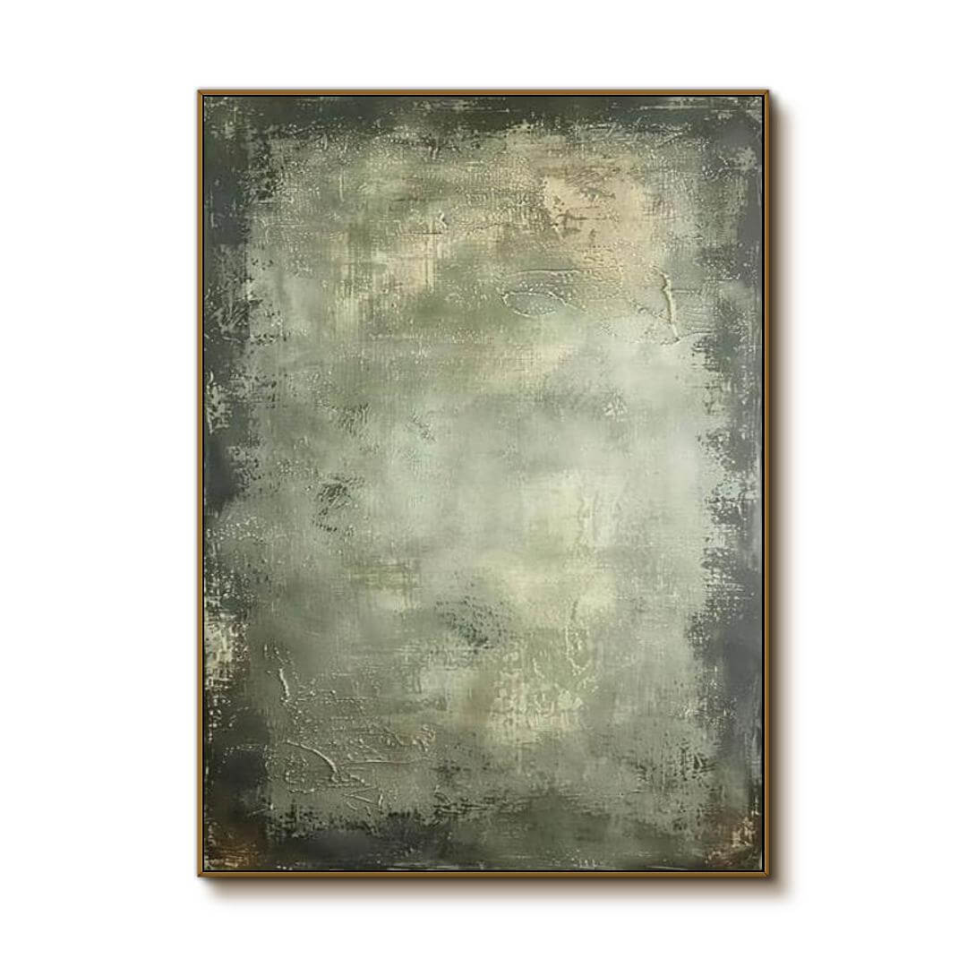 Incognito I - Green Abstract Canvas Painting