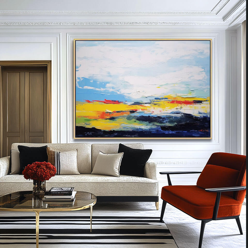 Painted of Land - Colorful Abstract Art Painting