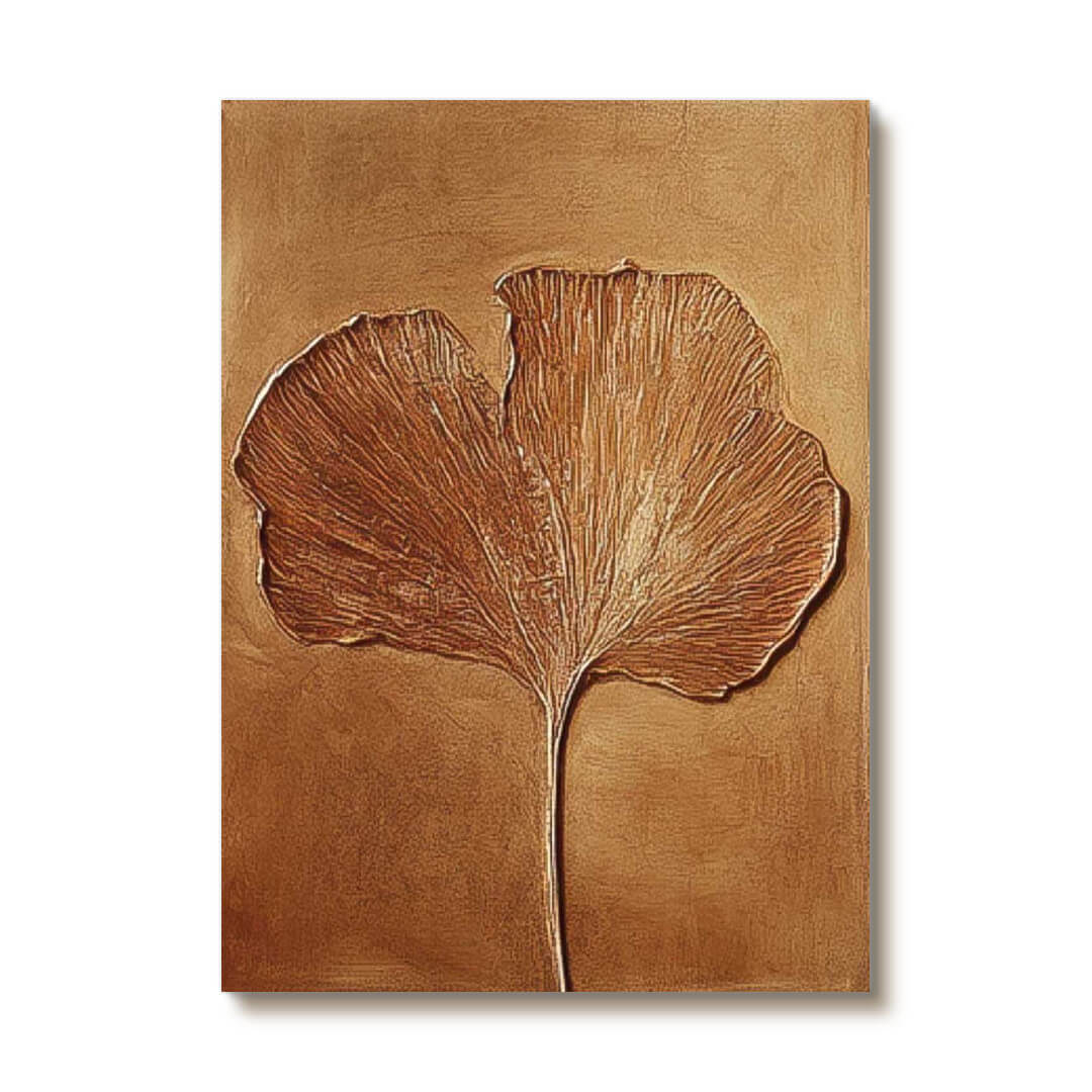 Leaf Shadow - Botanical Abstract Canvas Art Painting