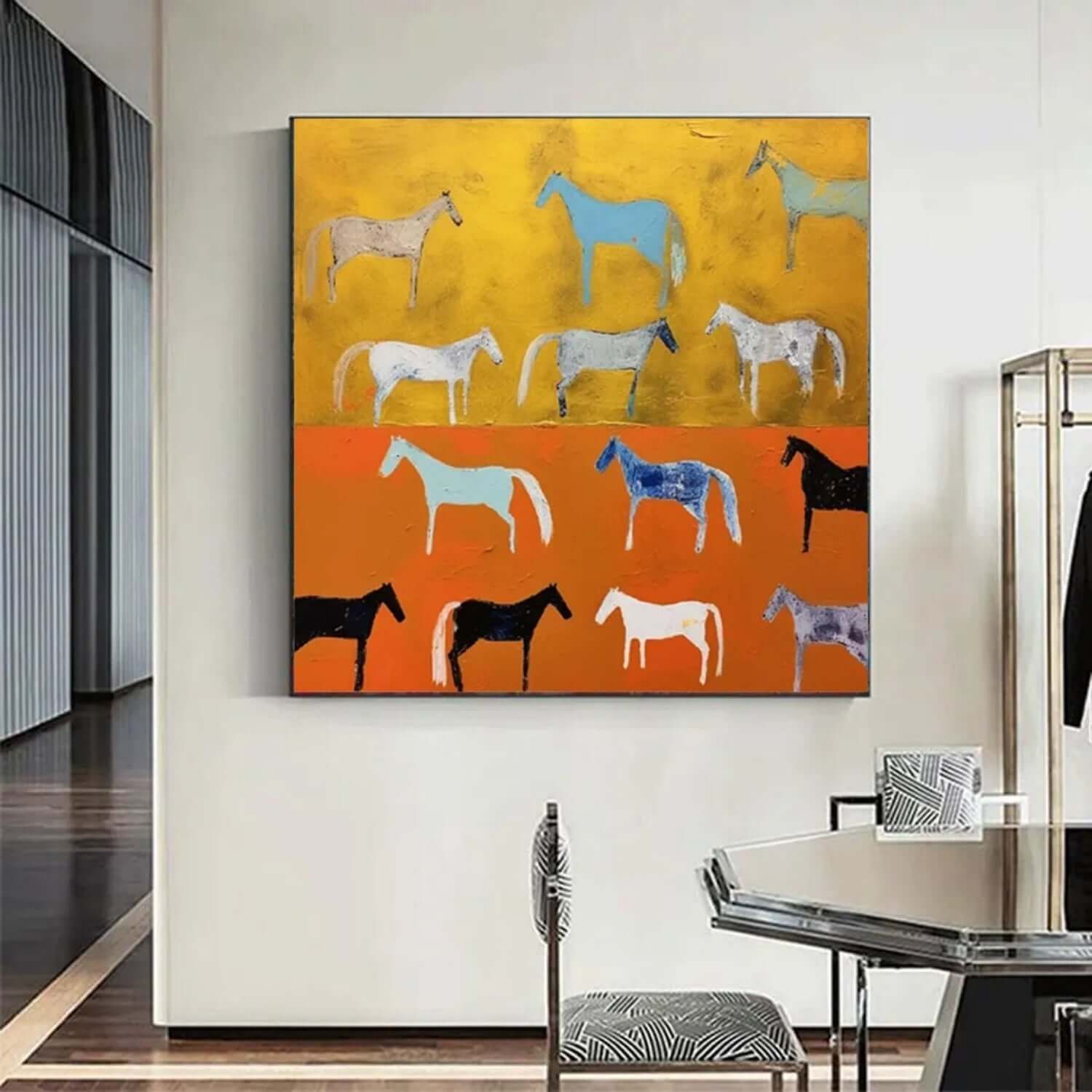 Equine Array - Colorful Horse Abstract Wall Art
