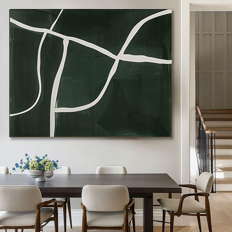 Forest Track - Original Green Minimalist Abstract Wall Art