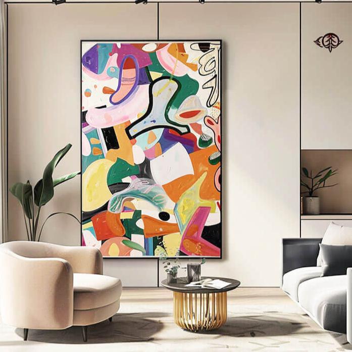 Colorful Reverie - Modern Colorful Canvas Art Painting