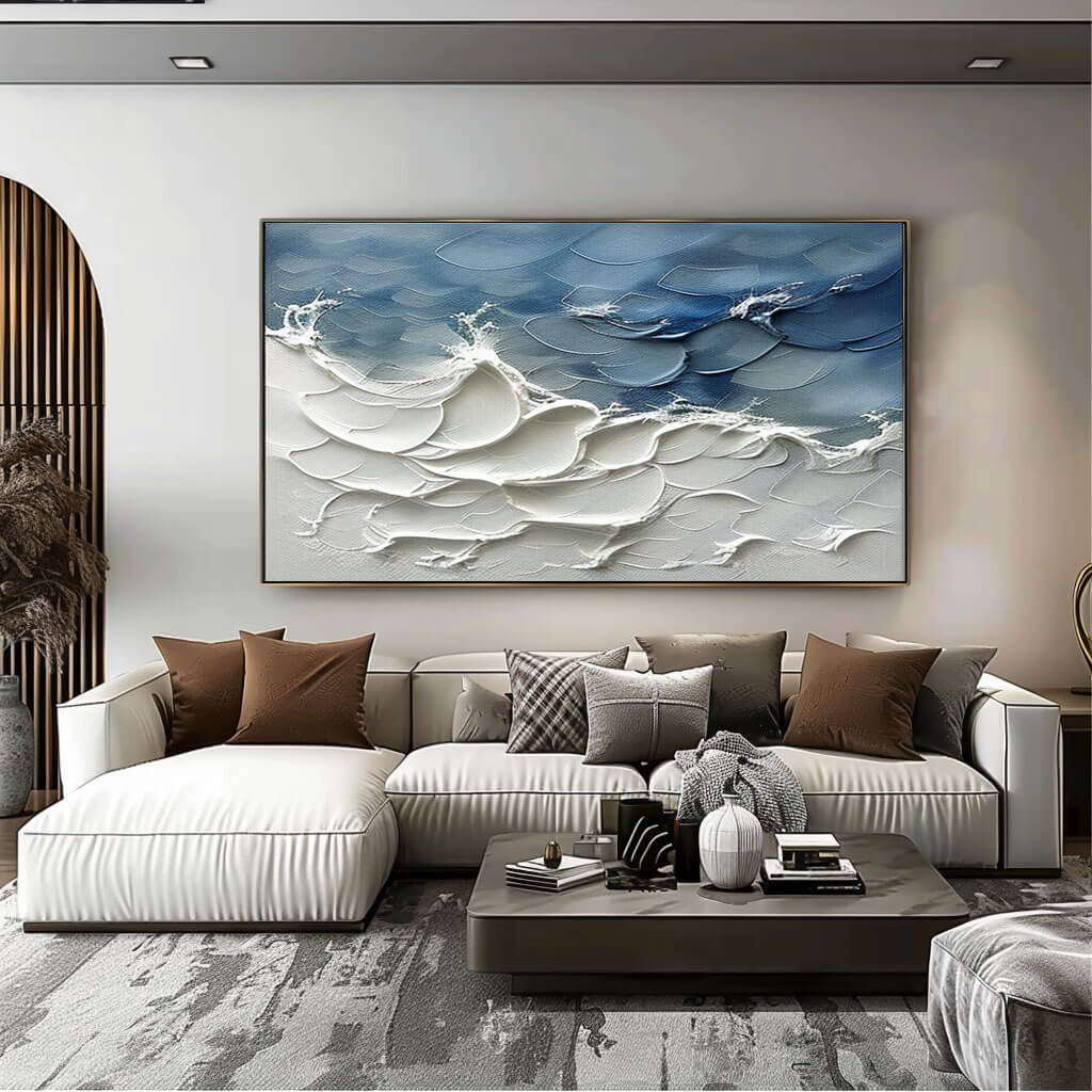 Ocean Rhapsody - Large Texture Abstract Art Painting
