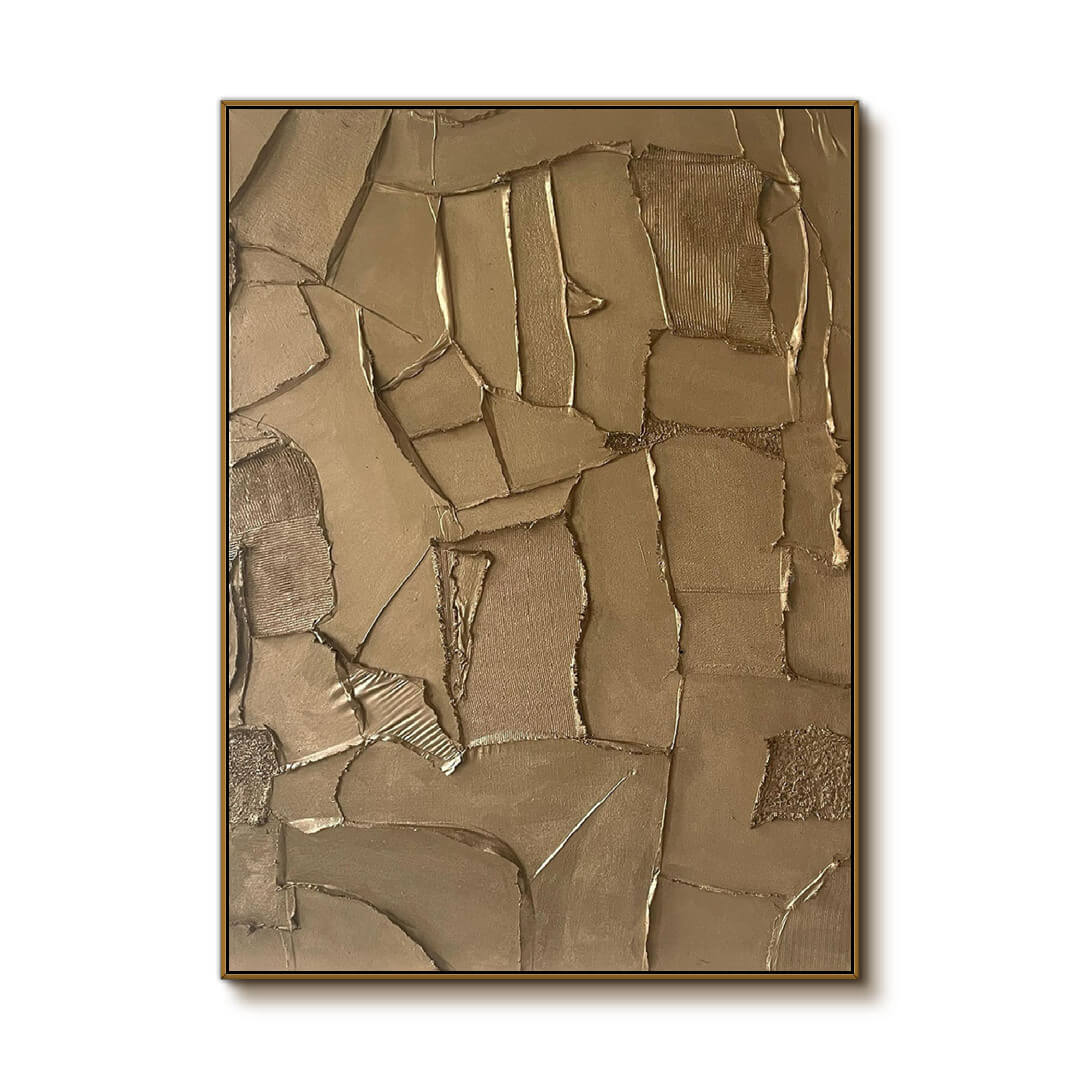 Fragmented Realm - Modern Gold Abstract Wall Art