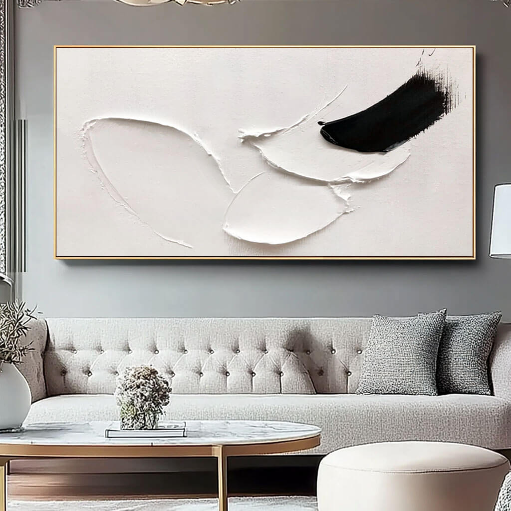 Following - Textured Abstract Minimalist Panoramic Wall Art