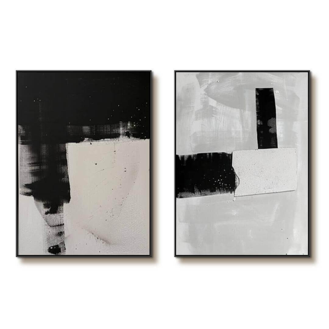 Break Down - Textured Abstract Wall Art Set of 2