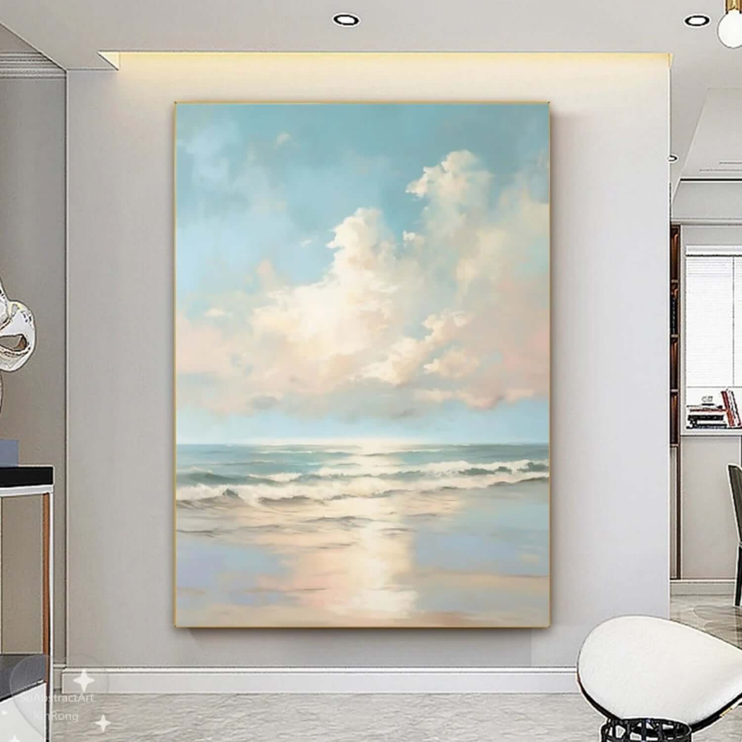 Where Clouds Meet the Sea - Seascape Wall Art Painting