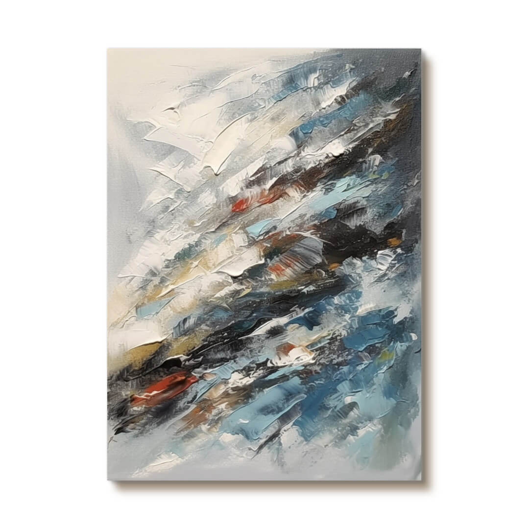 Plumes - Textured Colorful Canvas Art Painting