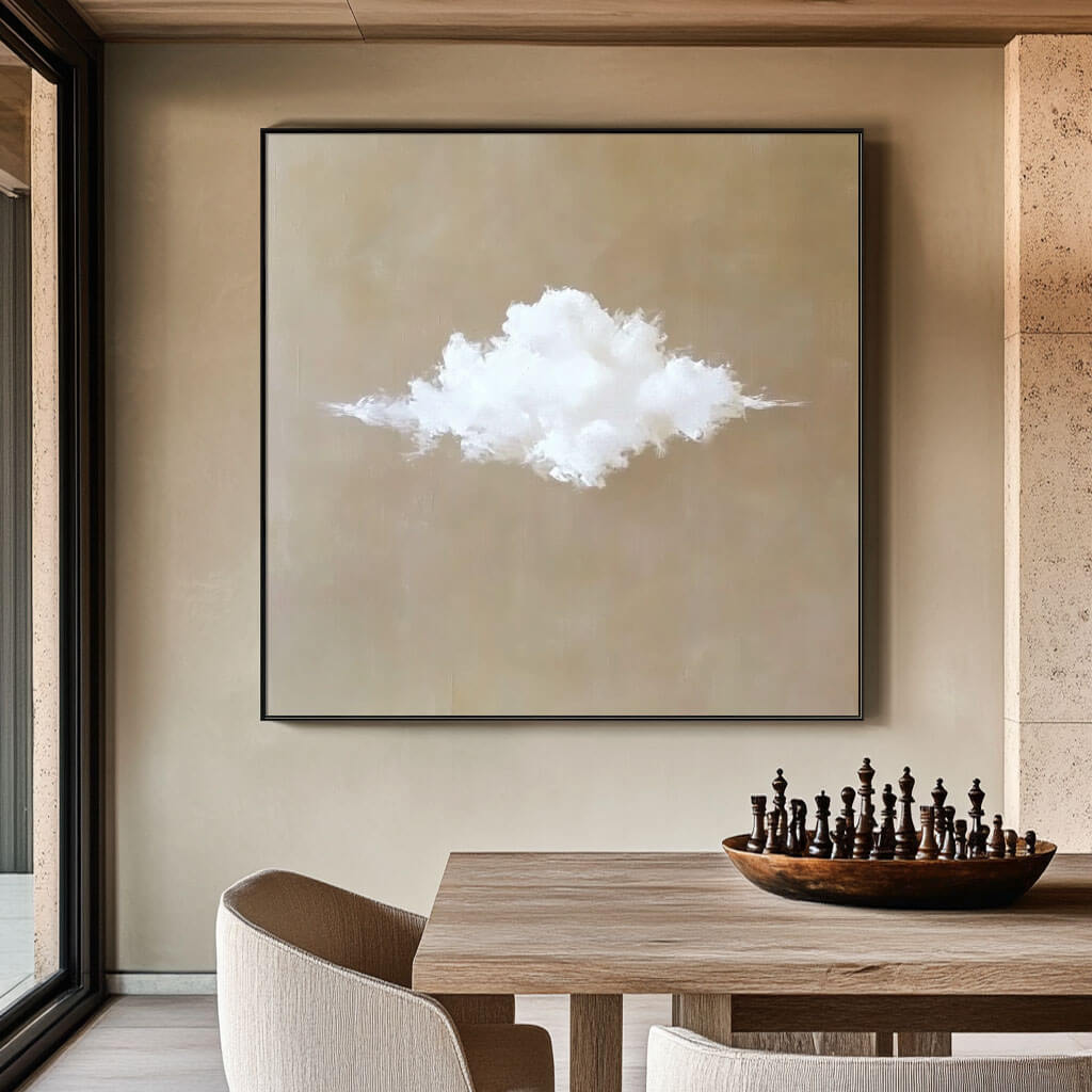 Solitude - Large Abstract Cloud Art Painting