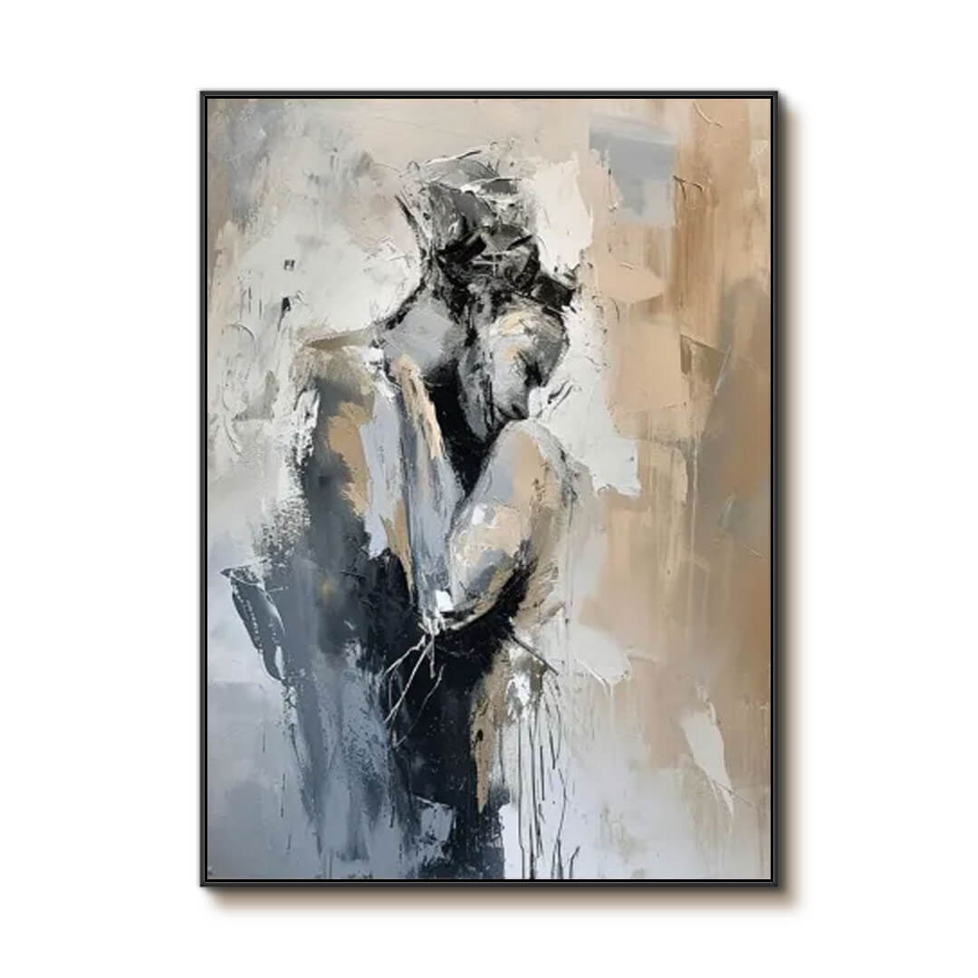 What the Heart Knows - Modern Embrace Abstract Art Painting