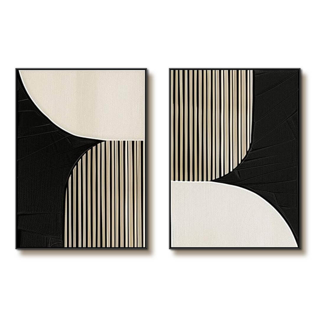 Drawing Restraints - Minimalist Abstract Wall Art Set of 2