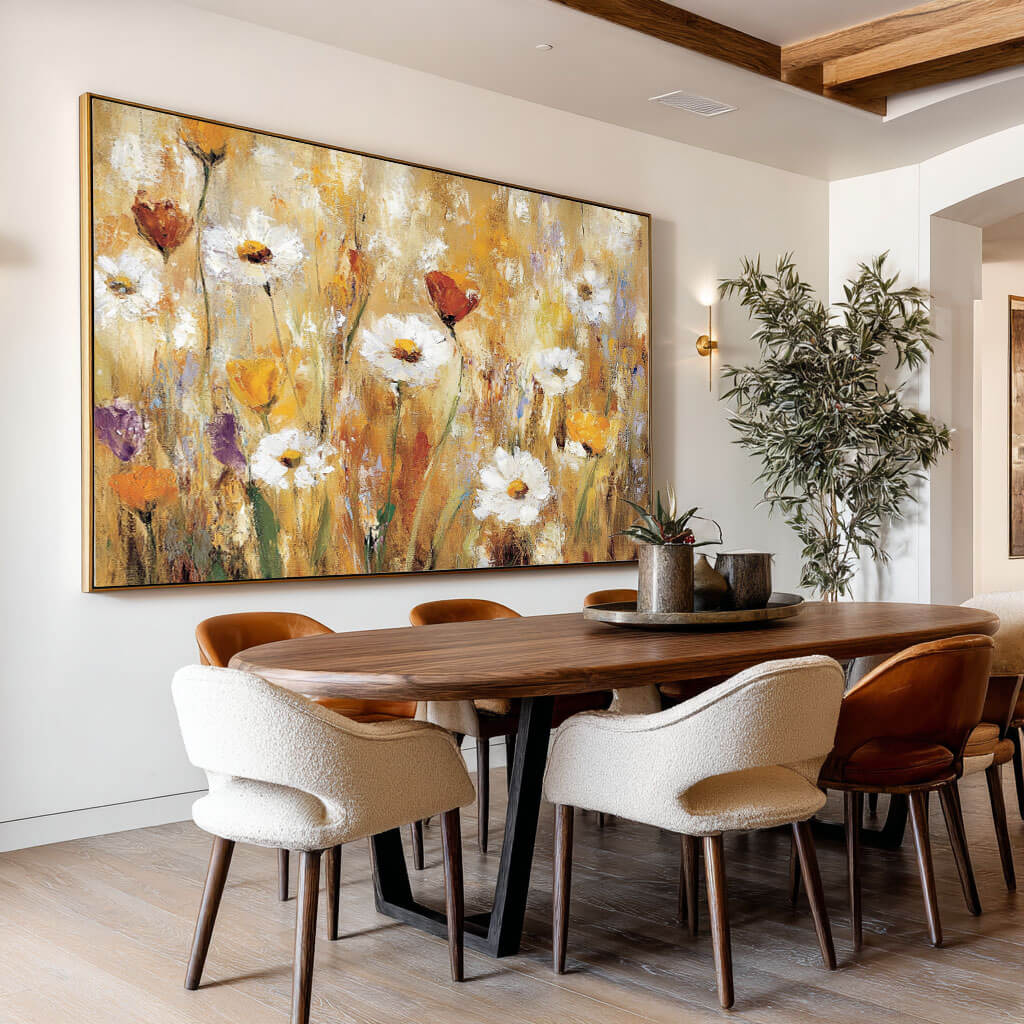 Disordered Spring - Colorful Floral Canvas Art