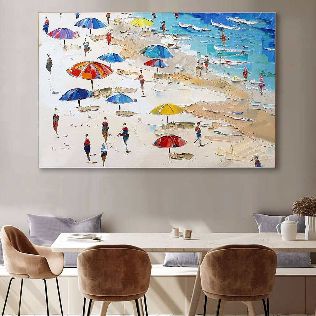Beach Days - Large Seascape Canvas Art Painting
