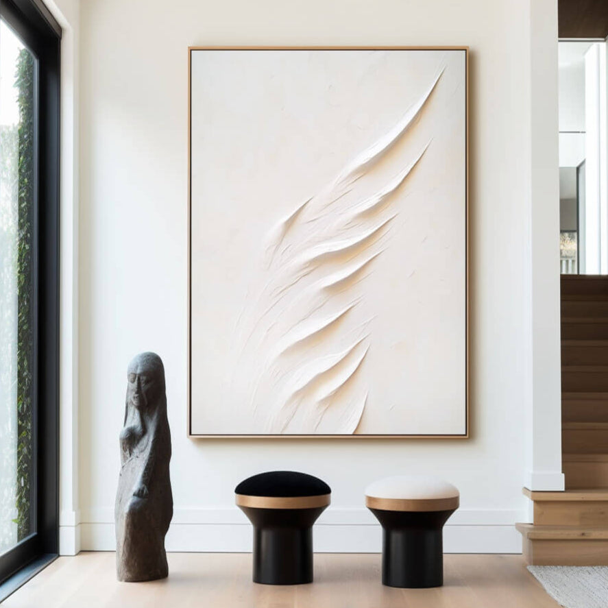 Reeds I - Textured Minimalist Art Painting