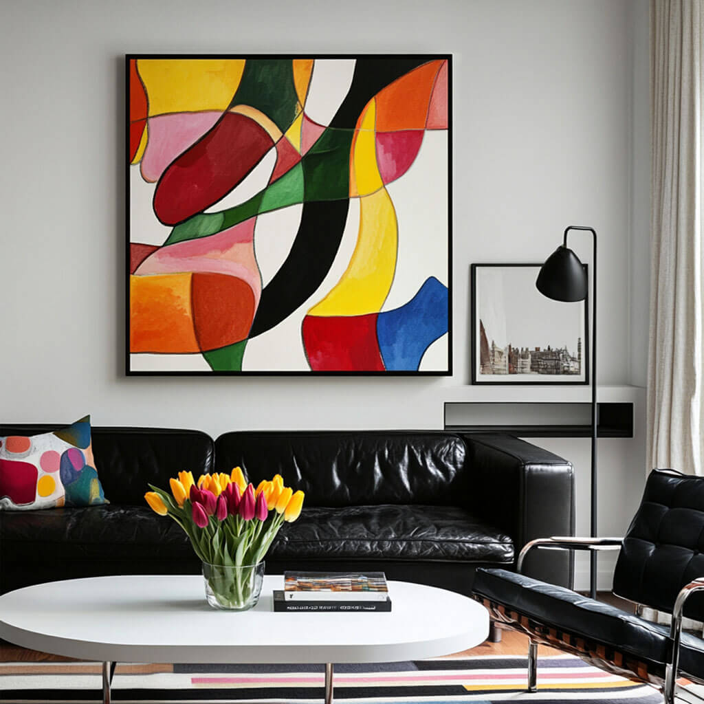 Shapes In Transit - Colorful Abstract Art Canvas Painting