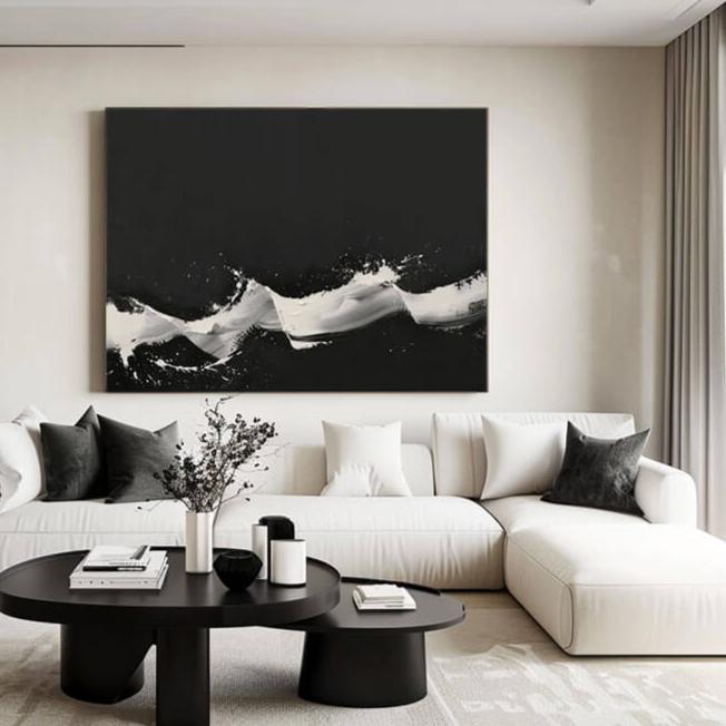Deep Connection - Large Abstract Minimalist Canvas Art