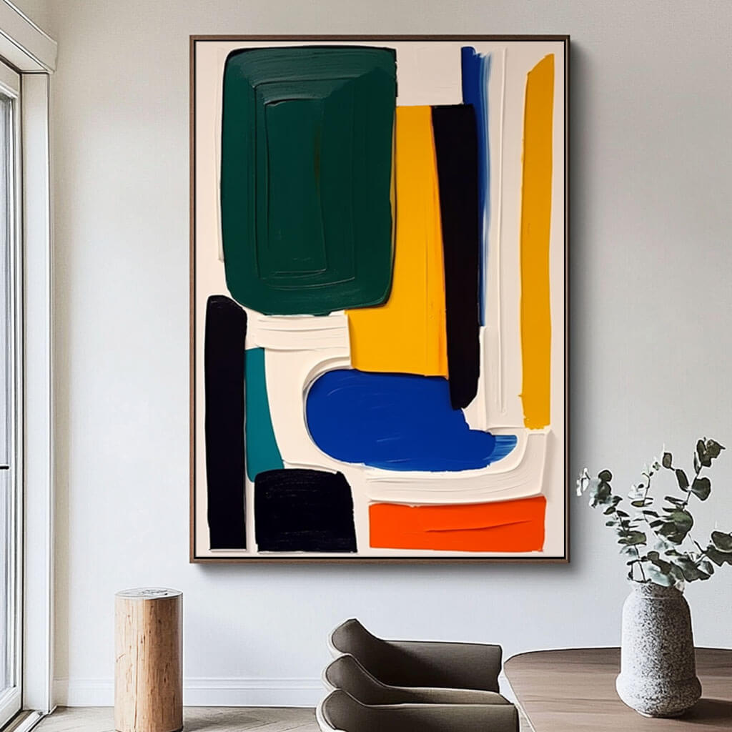 Leave Dem Alone - Colorful Abstract Wall Art Painting