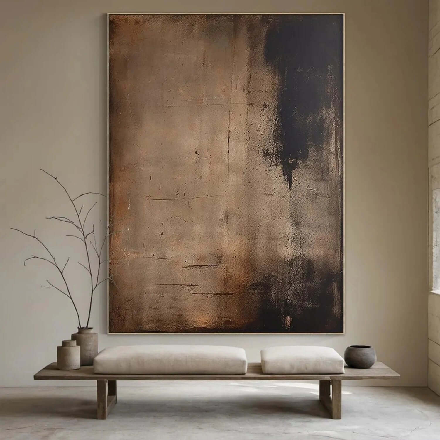 Ashen Fold - Minimalist Abstract Canvas Art