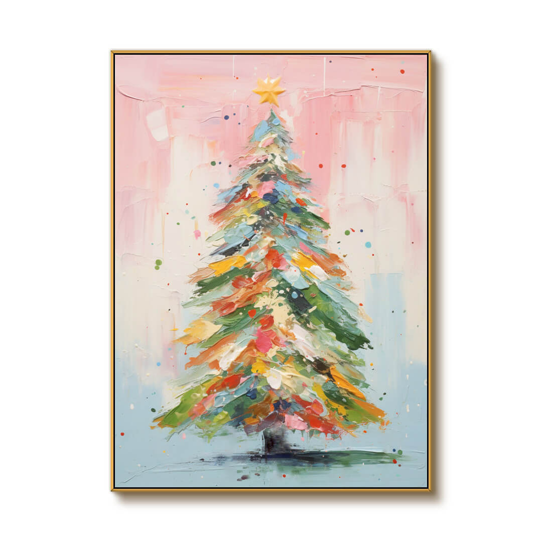 Christmas Tree I - Colorful Abstract Art Painting
