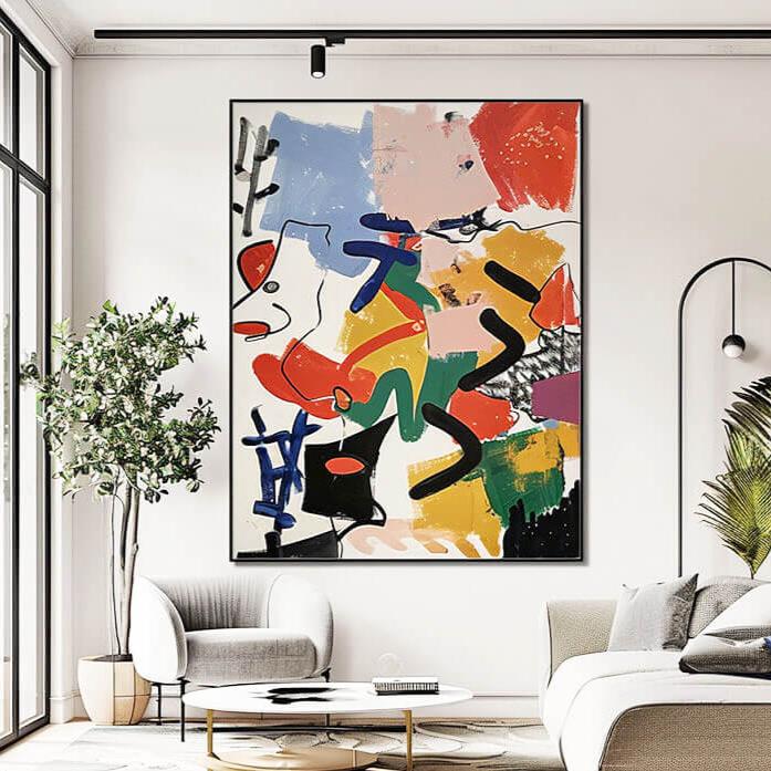 Joyful Chaos - Colorful Canvas Art Painting