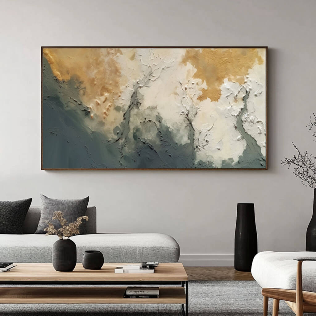 Trust The Flow - Textured Abstract Art Painting