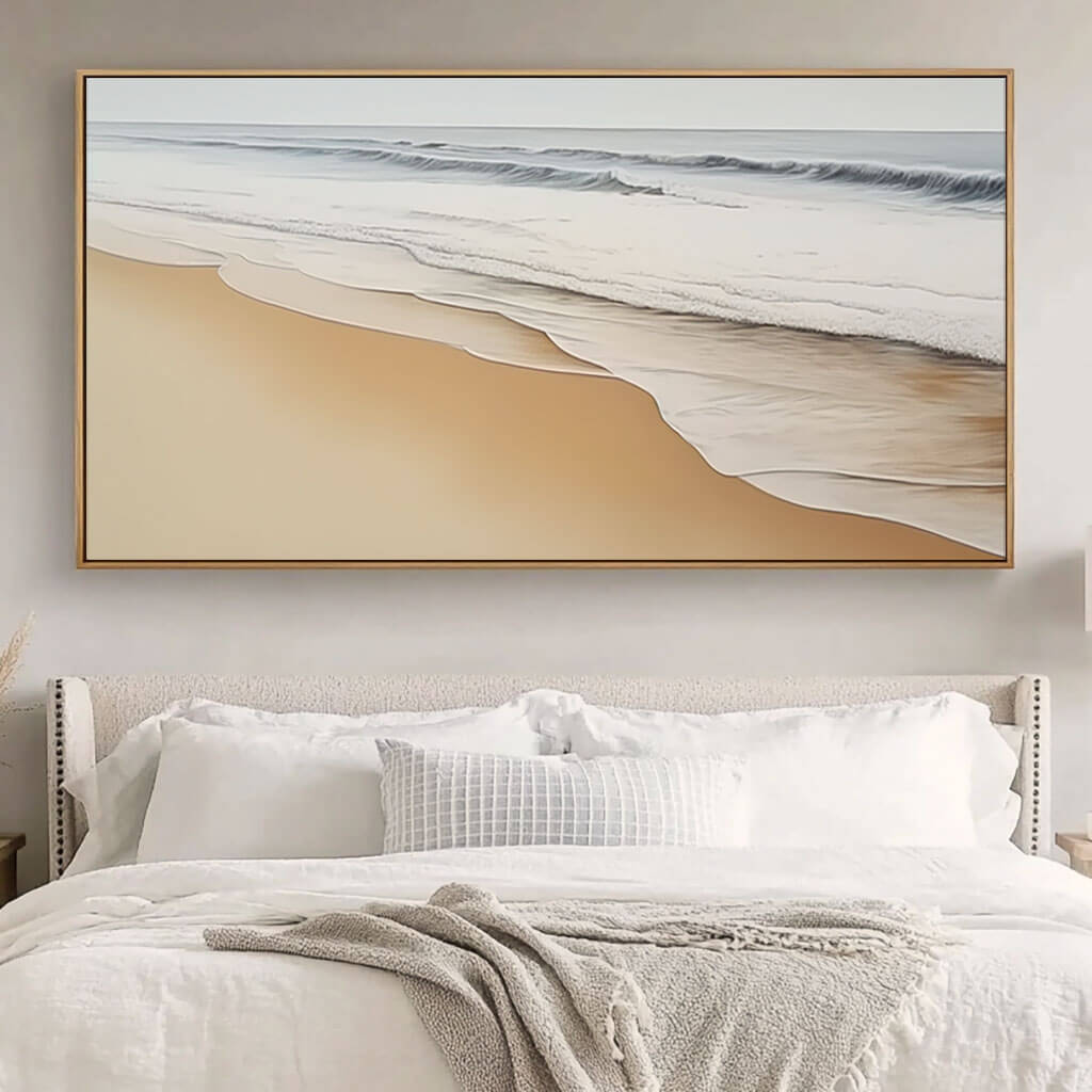 Calm Beach - Large Panoramic Wall Art Painting