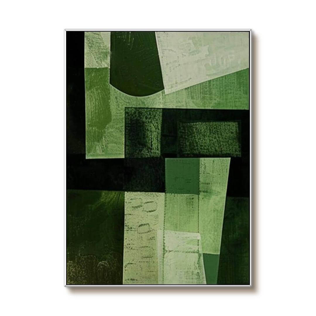 Green on Green I - Modern Abstract Wall Art Painting