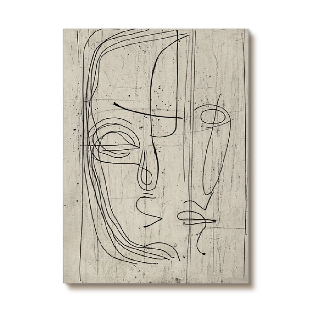Power of Lines - Abstract Minimalist Line Face Wall Art