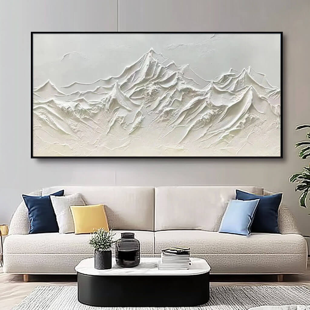 Mountain Forms - Textured Abstract Wall Art Painting