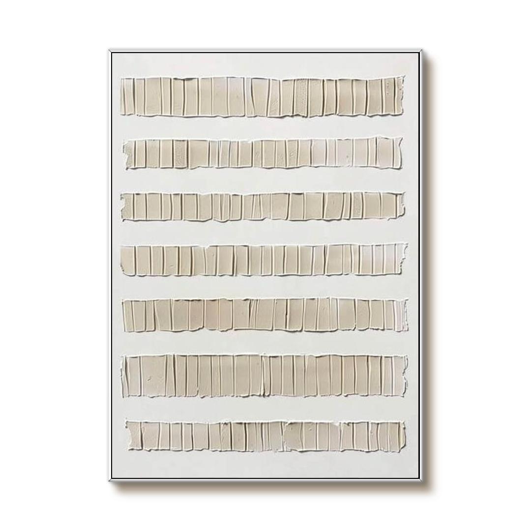 Structured Harmony II - Beige and Brown Wabi Sabi Wall Art