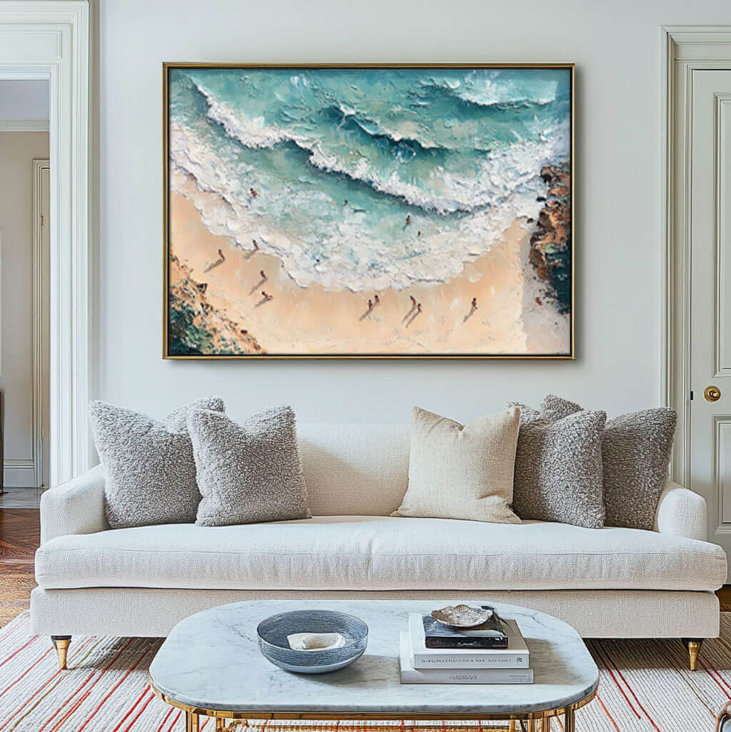 Tropical Holiday I - Seascape Abstract Canvas Art Painting